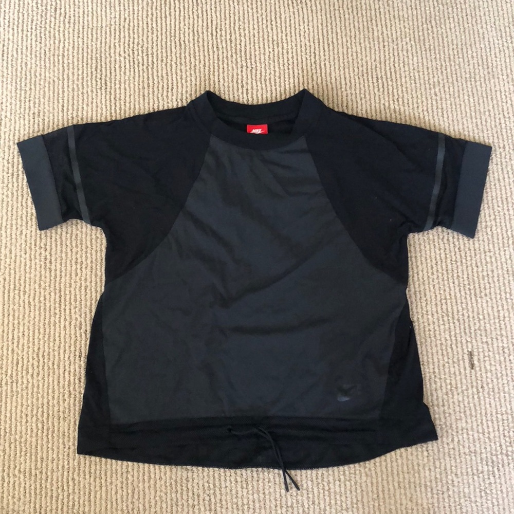 Nike mesh net cutout top shirt drawstring bottom